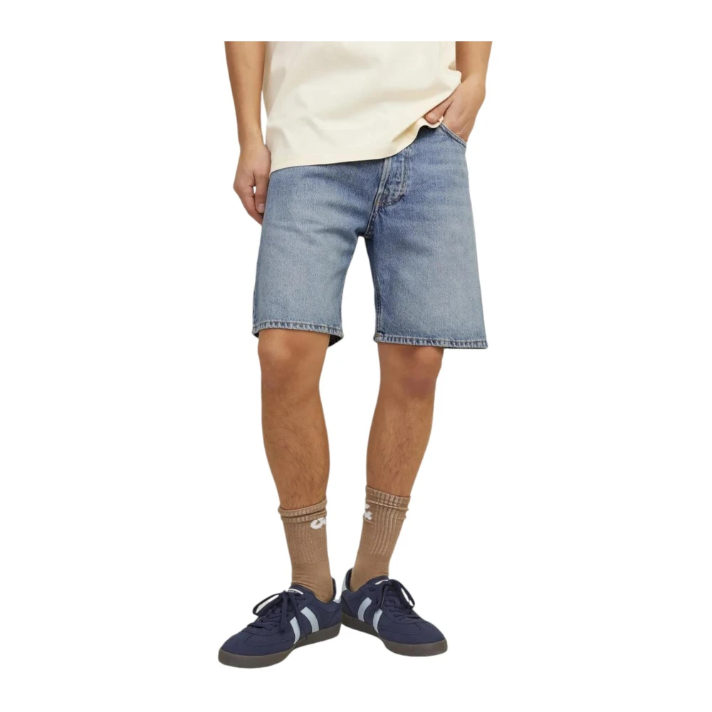 jack & jones Lichtblauwe Denim Casual Shorts Blue Heren