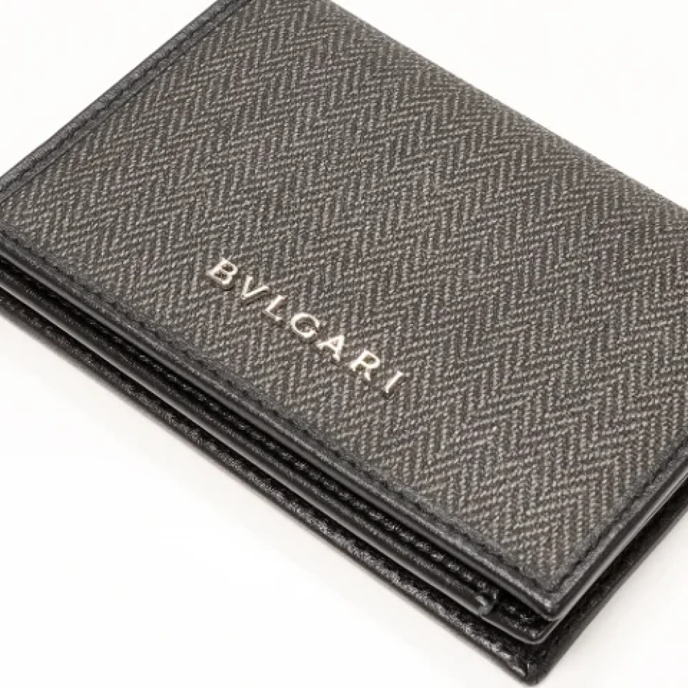 Bvlgari Vintage Pre-owned Canvas wallets Black Dames