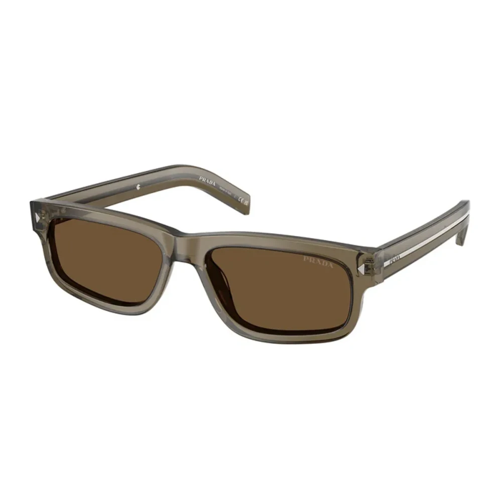 Prada Unisex Brown Sunglasses, 55 Mm, Transparent Sunglasses Dark Lenses