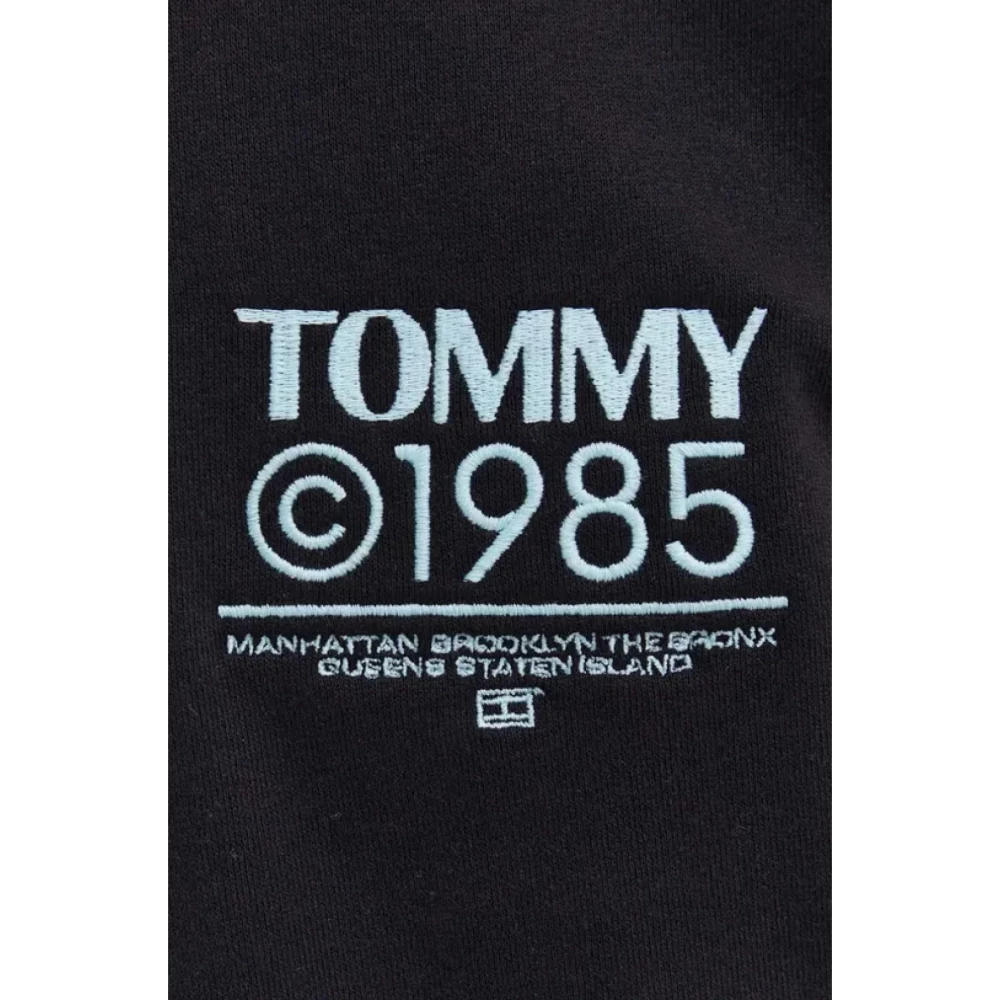 Tommy Jeans Geborduurde logo hoodie Zwart Black Heren