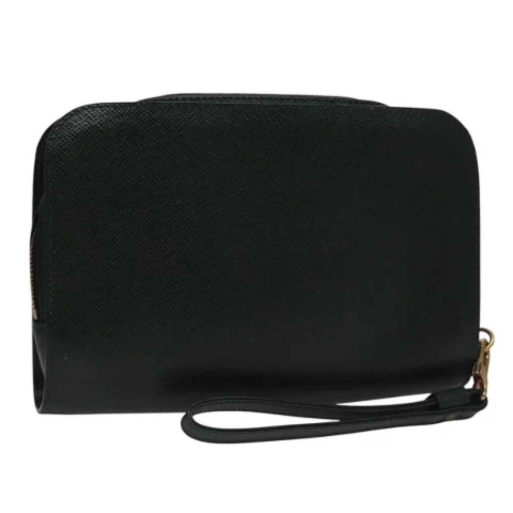 Louis Vuitton Vintage Pre-owned Leather clutches Green Dames