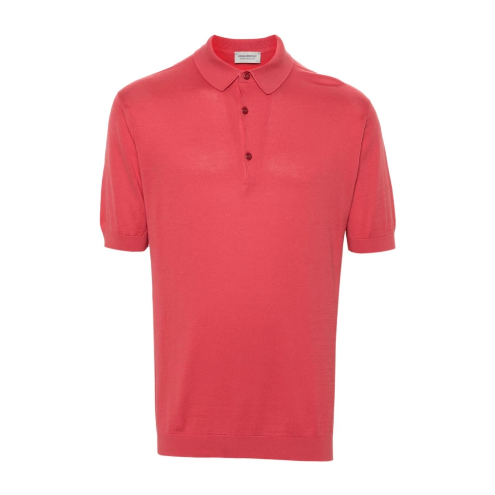 John Smedley Koraal katoenen poloshirt Pink Heren
