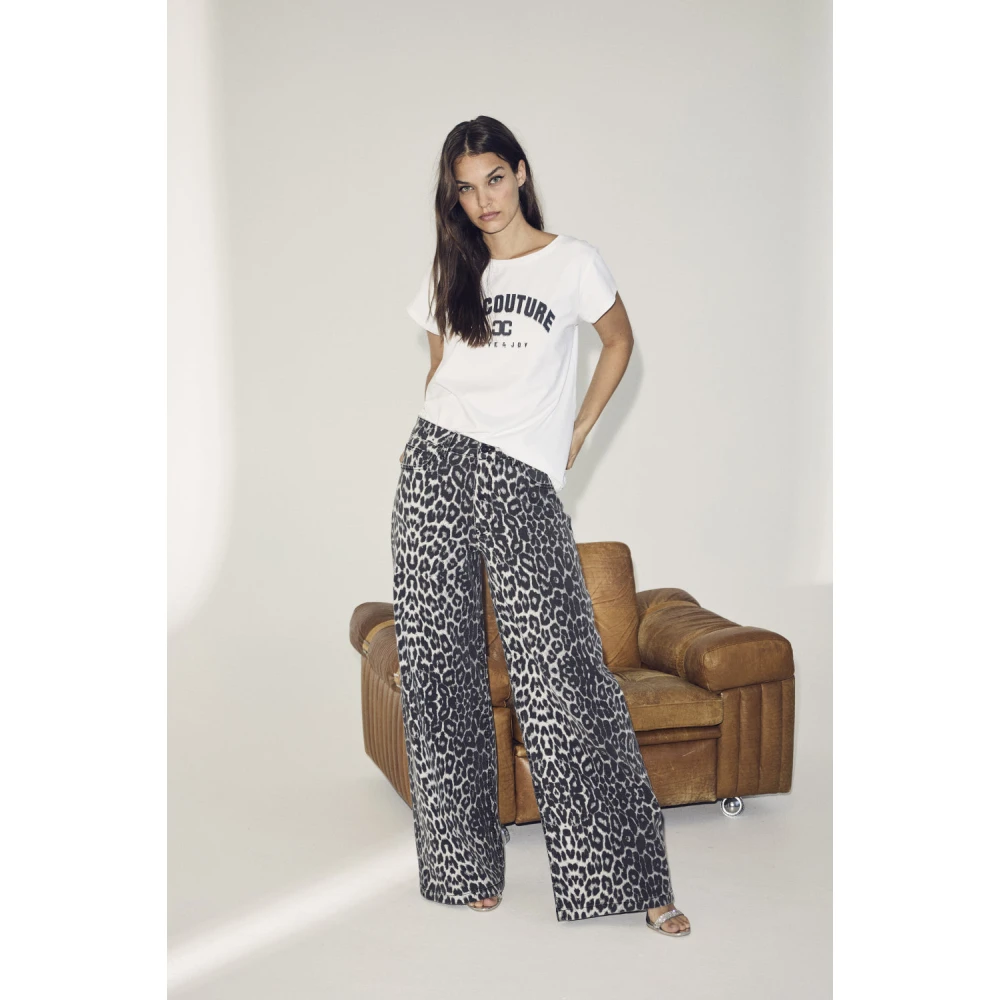 Co'Couture Leo Wide Pants Gray Dames