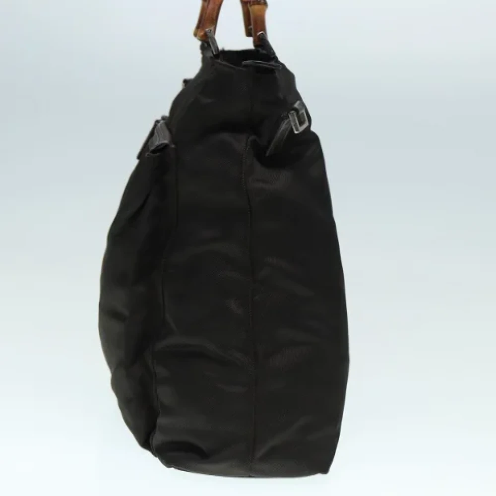 Gucci Vintage Pre-owned Nylon handbags Brown Dames