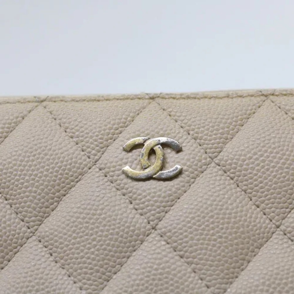 Chanel Vintage Pre-owned Leather wallets White Dames