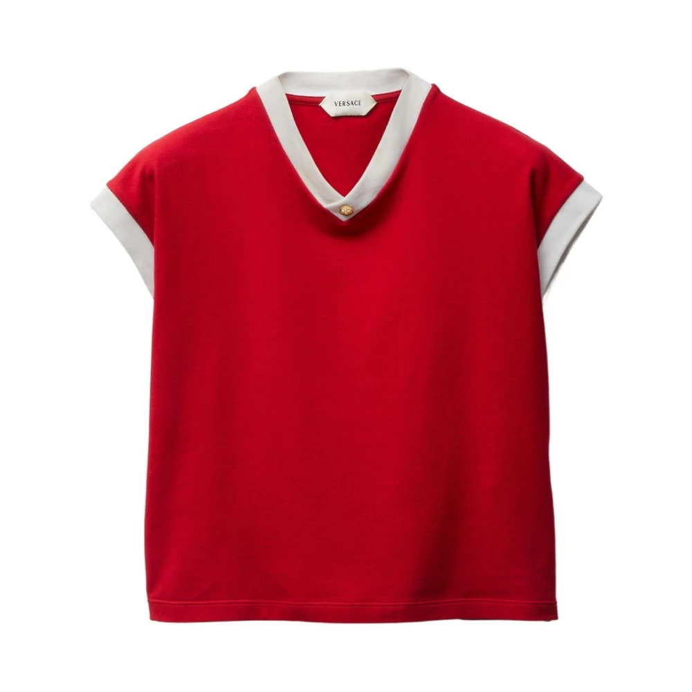 Versace Women's Red T-Shirts And Polos - T-Shirts - L - Tops