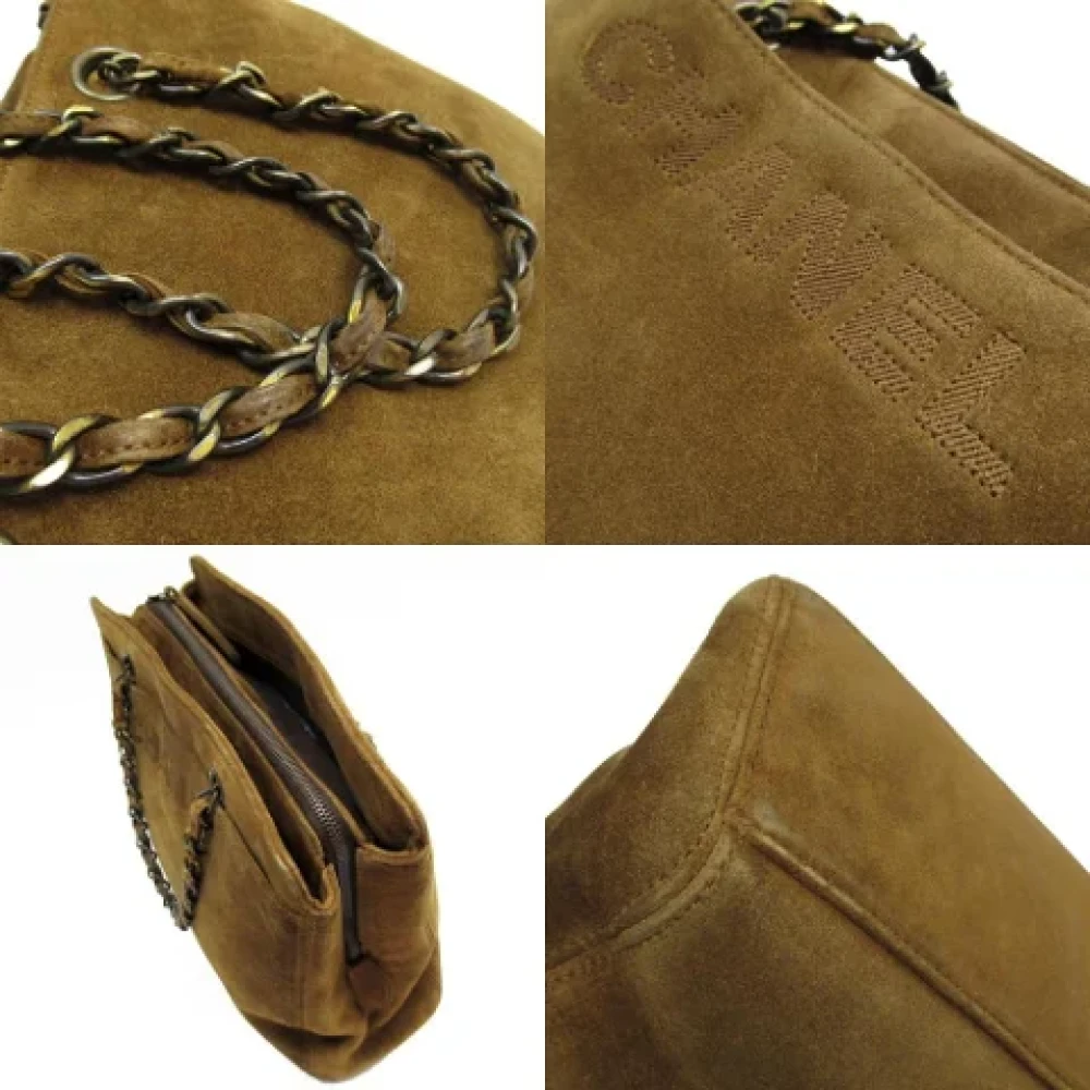 Chanel Vintage Pre-owned Suede chanel-bags Brown Dames