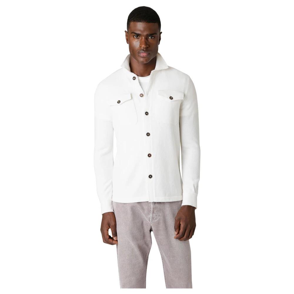 Eleventy Kasjmier Overhemd White Heren