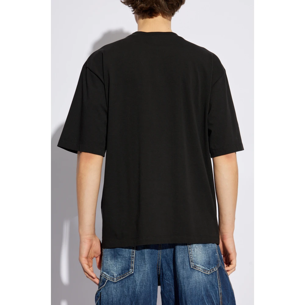 Dsquared2 T-shirt met logo Black Heren