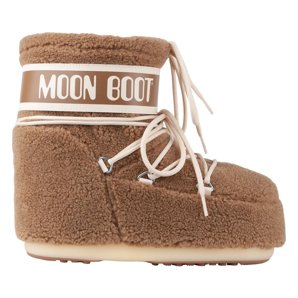 Moon Boot Unisex Kids Brown Kids Boots, 39 Eu, Icon Low Fleece Boots