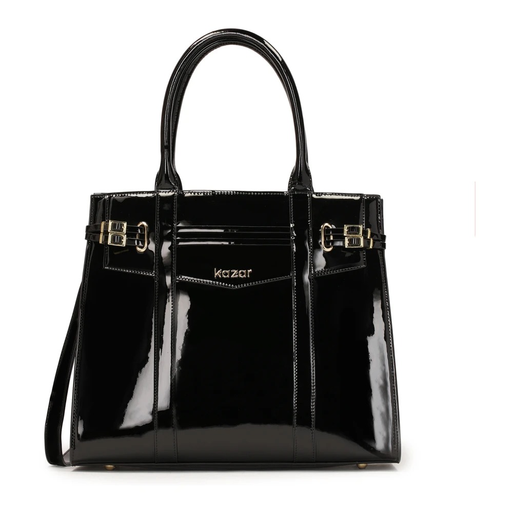 Kazar Gelakte stijve tas Black Dames