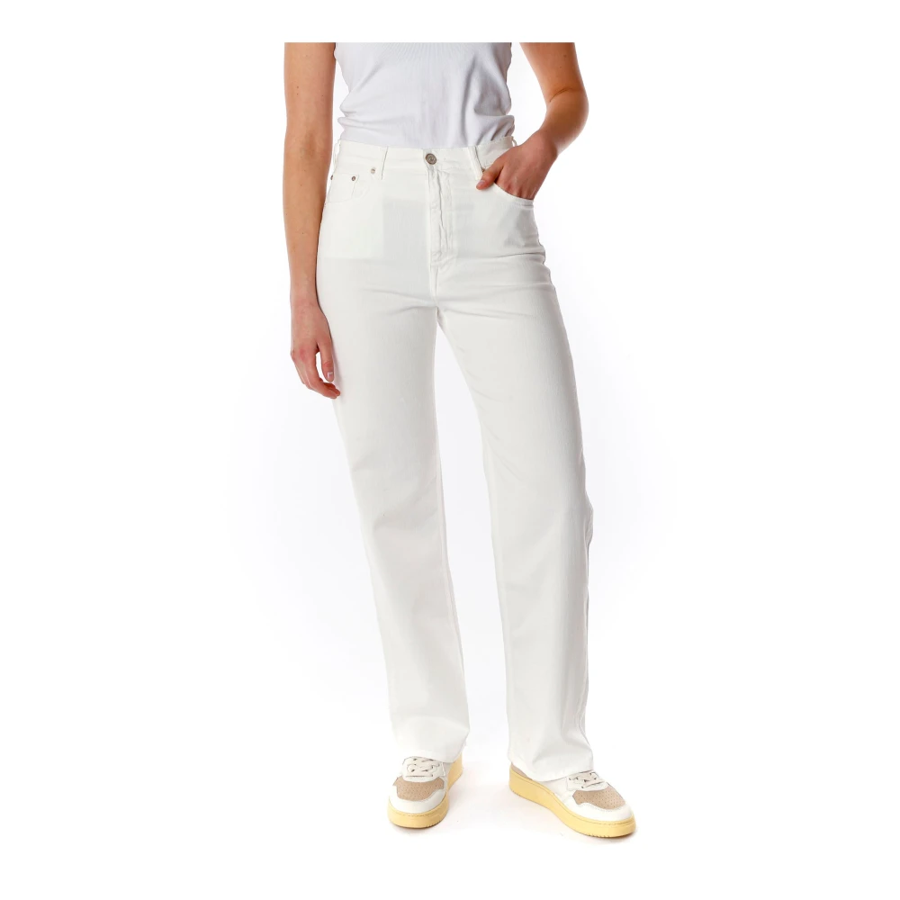 Replay Wide Leg Jeans White Dames