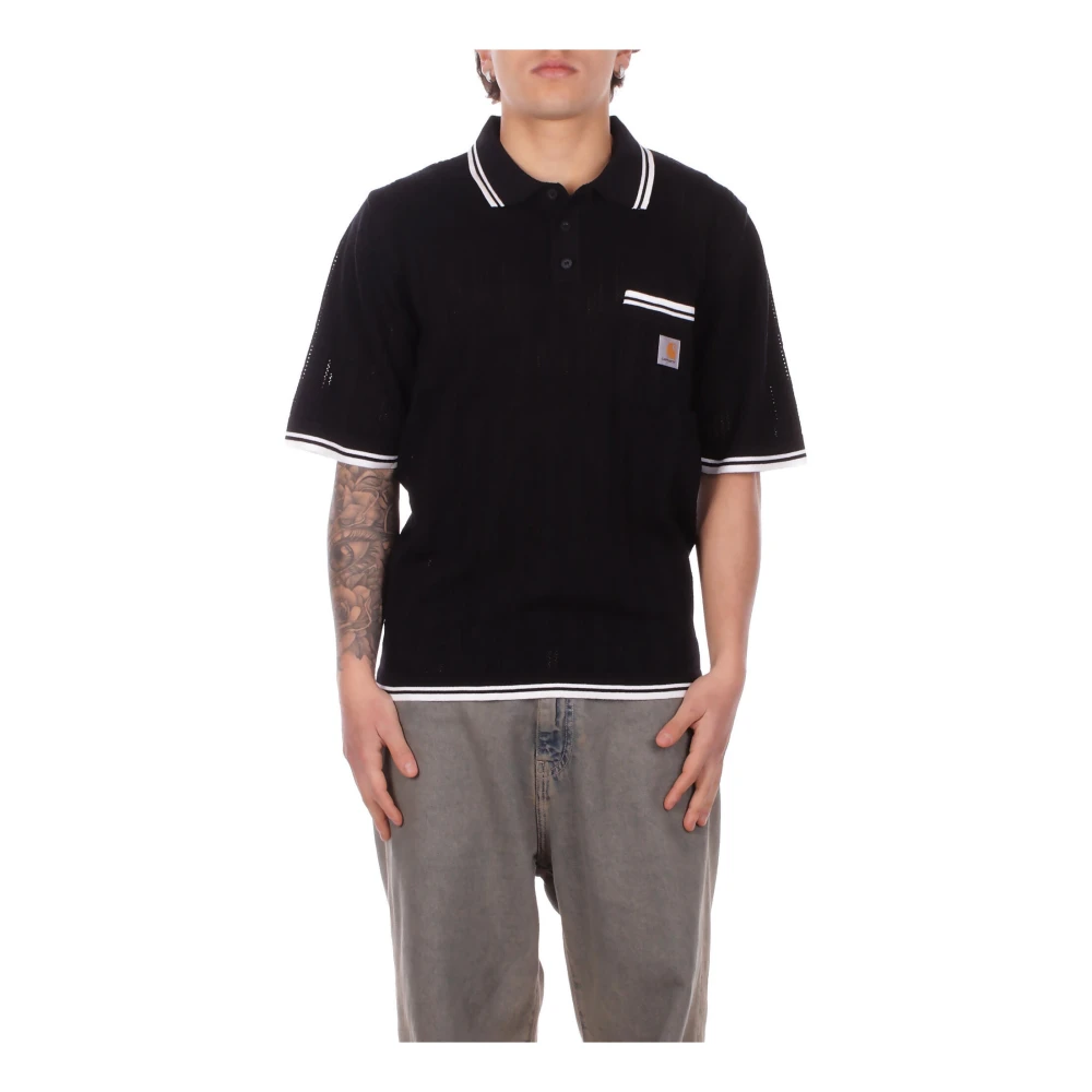 Carhartt Wip Men's Black Polo Shirt - Polo Shirts - M - Tops