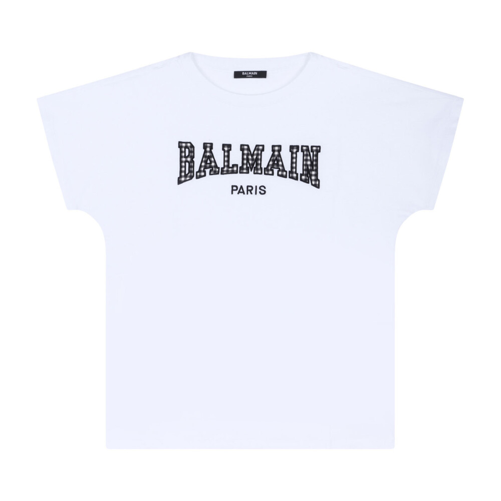 BALMAIN｜SHORT-SLEEVED ROUND NECK T-SHIRTS (CH1EF000BB04 Balmain Crew neck t-shirt short sleeves | The Fashion Square