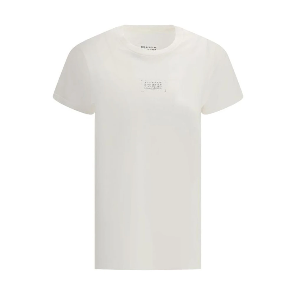 Maison Margiela Witte Handtekening Logo T-shirts en Polos White Heren