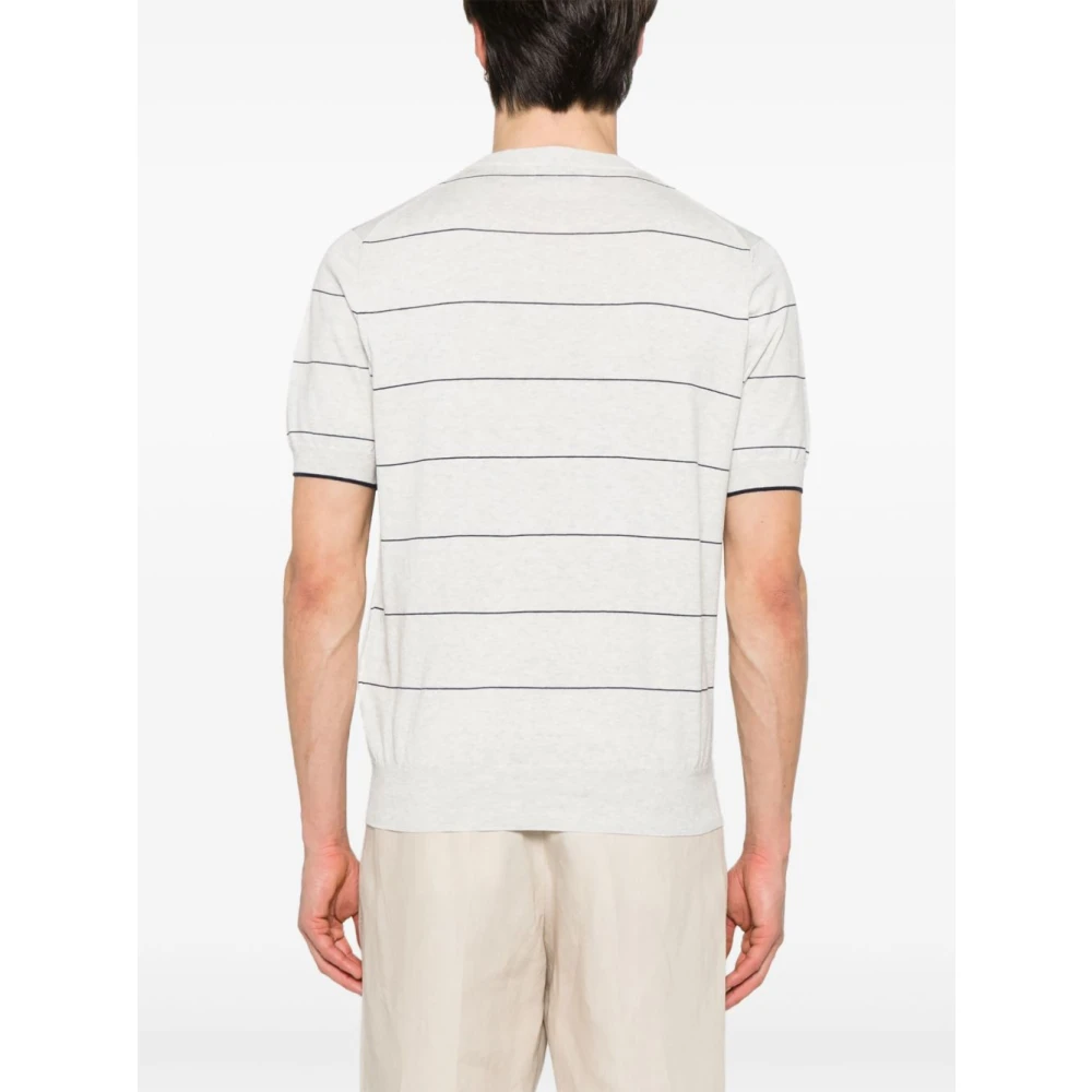BRUNELLO CUCINELLI Grijze T-shirt voor mannen Gray Heren
