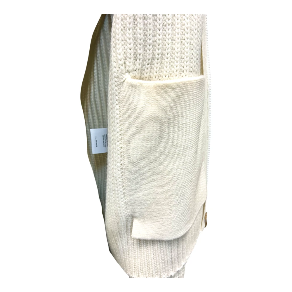 Gran Sasso Kasjmier Grofgebreide Vest Off-White Heren