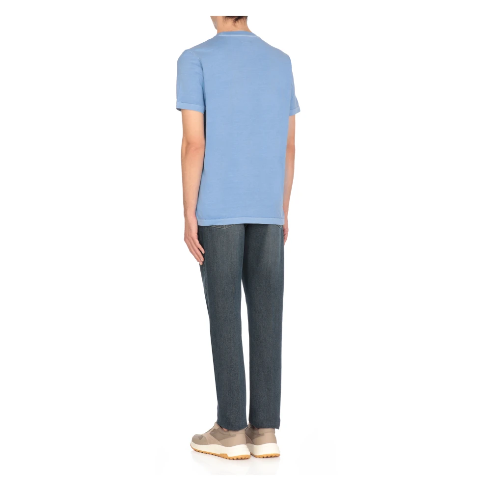 Fay Heldere Blauwe T-shirts en Polo's Blue Heren