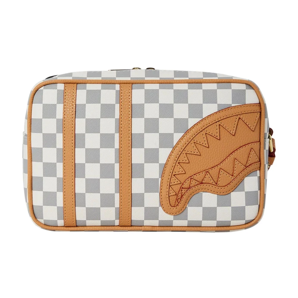 Sprayground Raceway Cream Toiletry Bag Beige, Herr