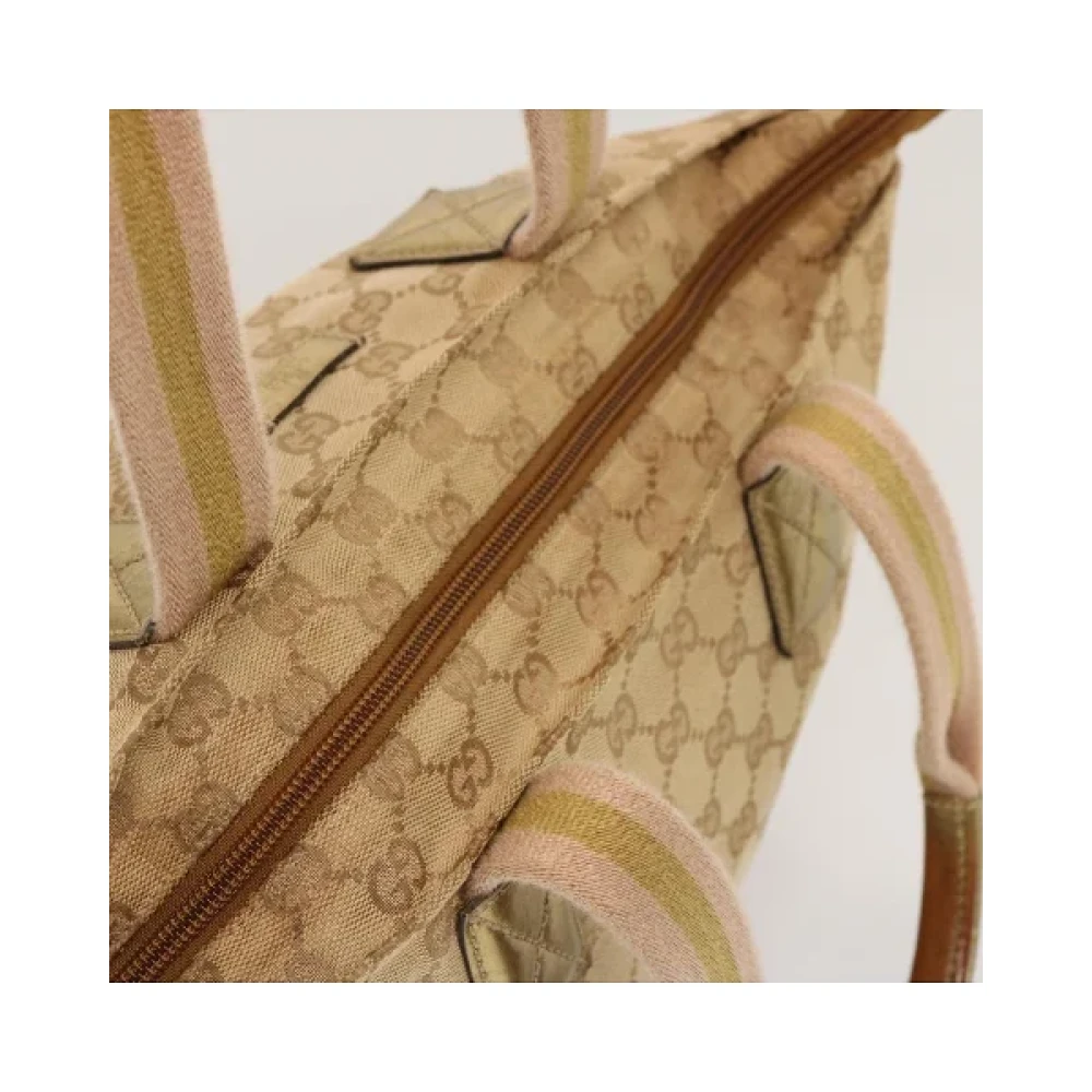 Gucci Vintage Pre-owned Canvas handbags Beige Dames