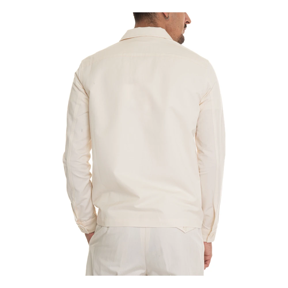 Hindustrie Knoopsluiting Overshirt met Borstzak Beige Heren