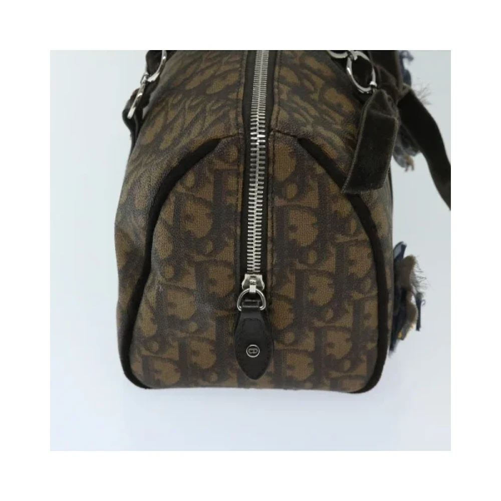 Dior Vintage Pre-owned Canvas handbags Brown Dames