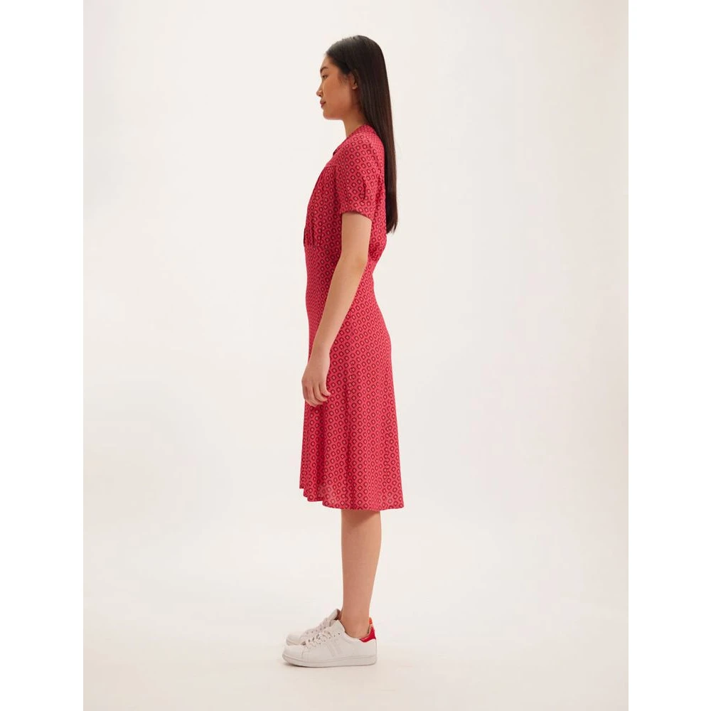 Ines De La Fressange Paris Roze Print Zomerjurk Pink Dames