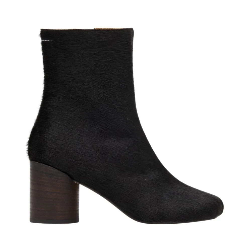 Mm6 Maison Margiela Ankle Boot - Female - Heeled Boots - Black - 4 Uk - Shoes