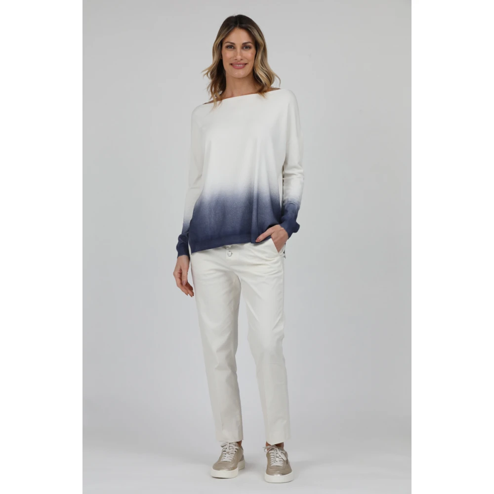 Gran Sasso Lange Mouw Ombre Zeemansshirt Multicolor Dames