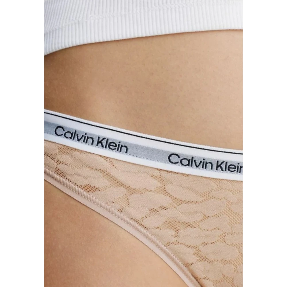 Calvin Klein 3-Pack Kanten Braziliaanse Slipjes in 3 Kleuren Multicolor Dames