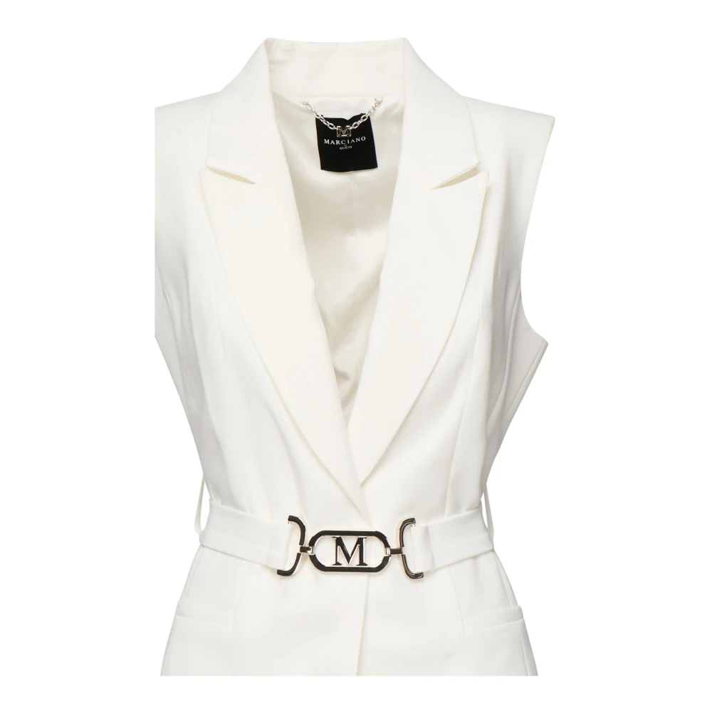Guess Gestepte Vest met Logoriem White Dames