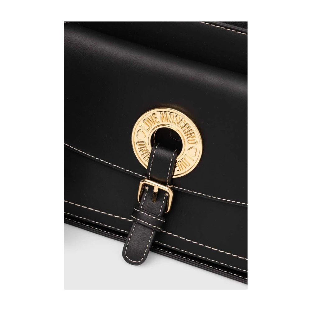 Love Moschino Gouden Cirkel Schoudertas Black Dames