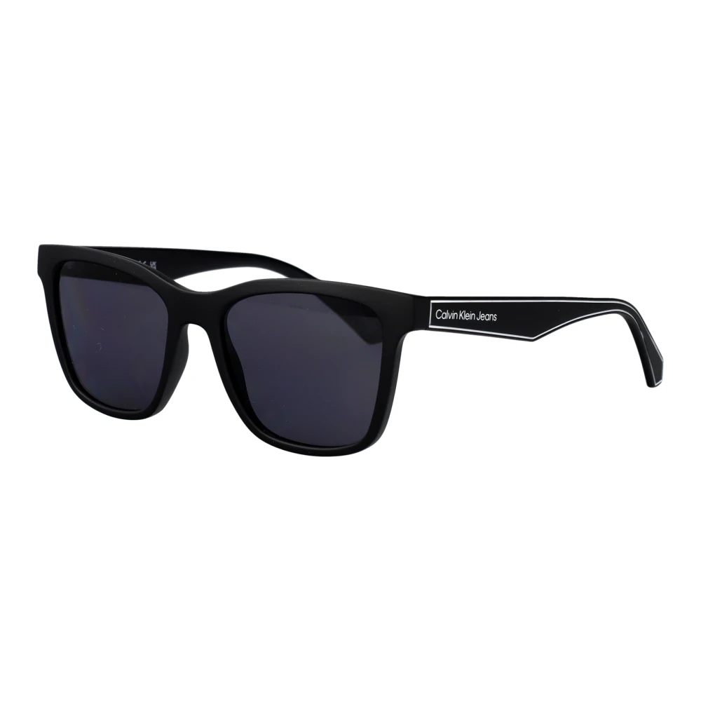 Calvin Klein Jeans Black Sunglasses, Unisex, 48 Mm, Rectangle Sunglasses