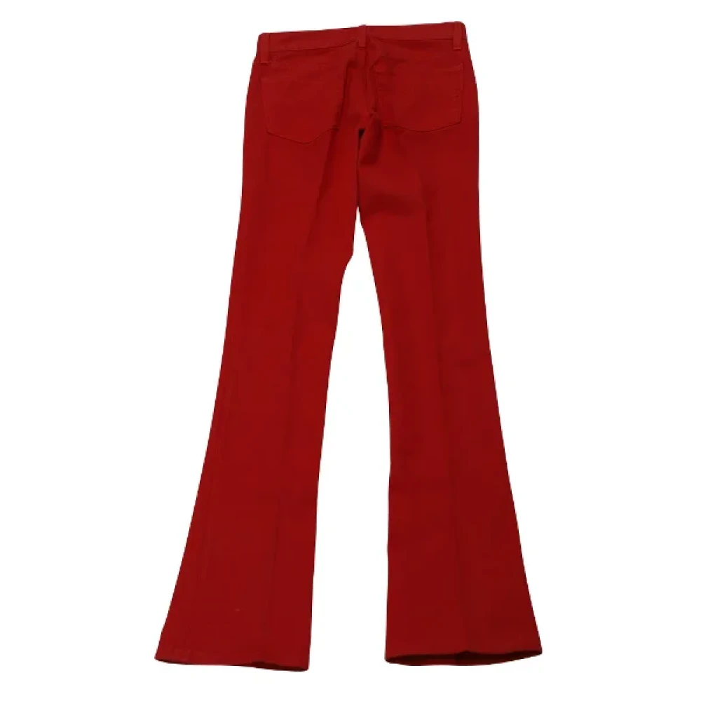 Ralph Lauren Pre-owned Cotton jeans Red Dames