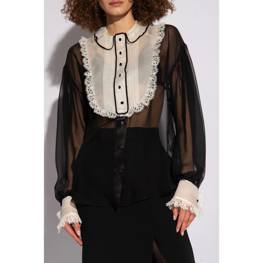 Dolce & Gabbana Zijden overhemd Black Dames