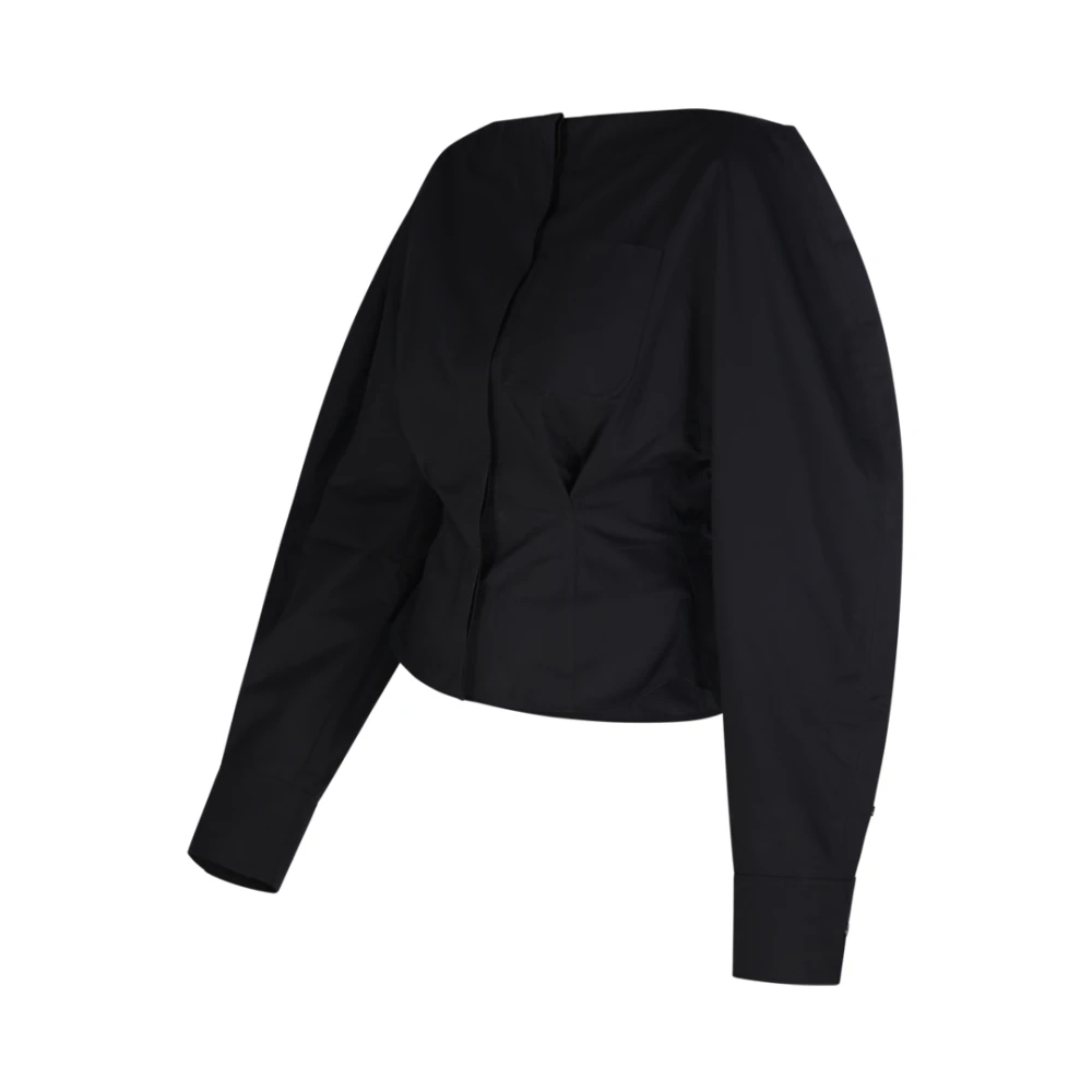 Jacquemus Zwarte Barco Shirt Black Dames