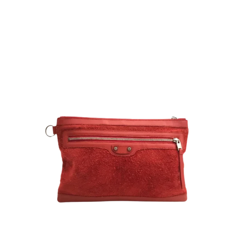 Balenciaga Vintage Pre-owned Cotton balenciaga-bags Red Dames