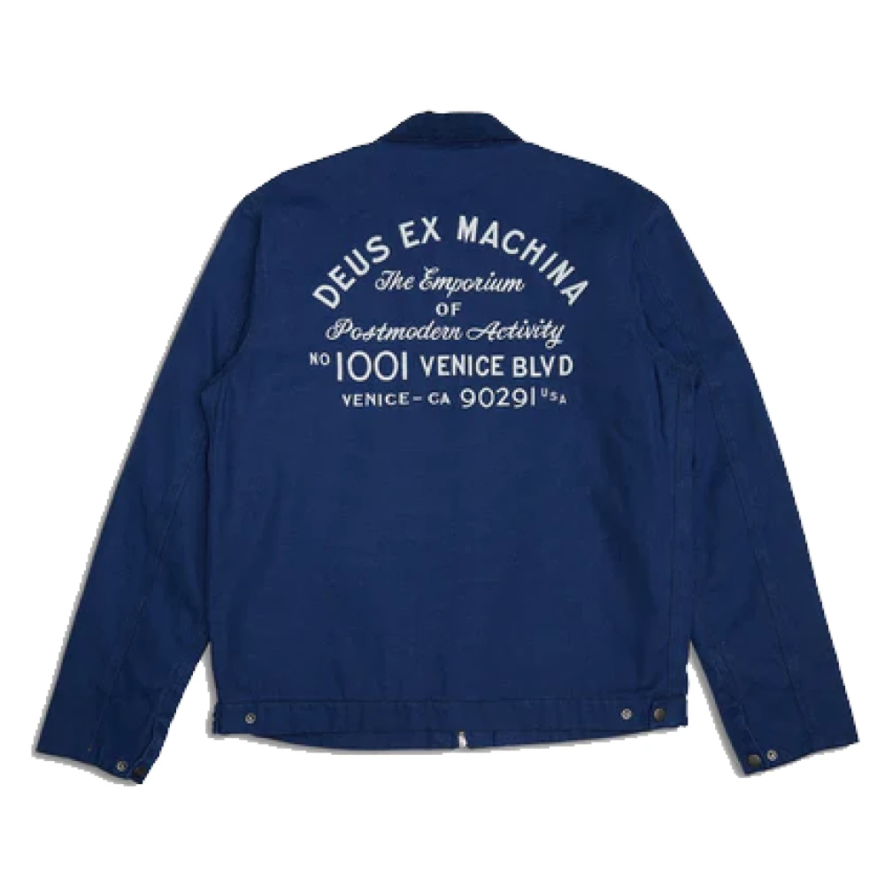 Deus Ex Machina Blauwe Mechanische Werkjas Wol Gevoerd Blue Heren