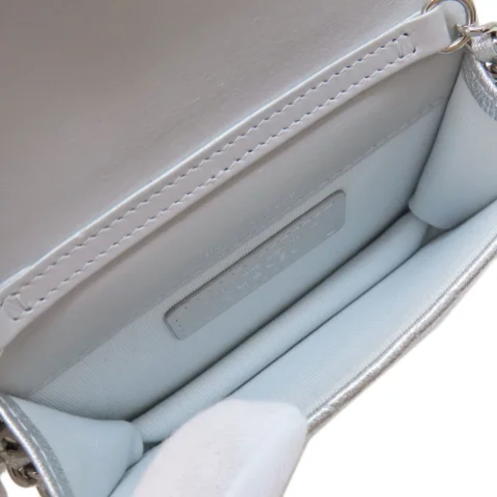 Chanel Vintage Pre-owned Leather chanel-bags Gray Dames