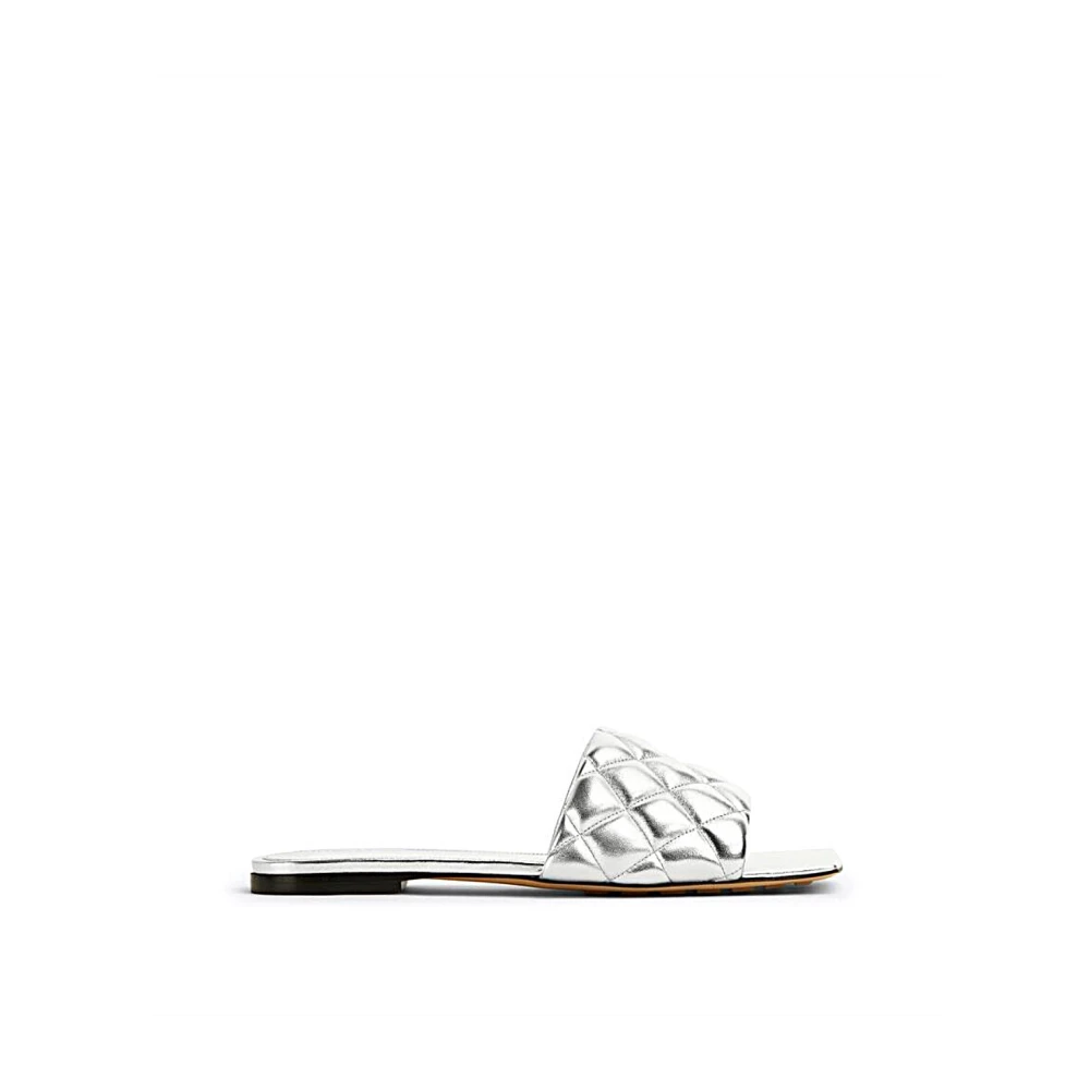 Bottega Veneta Women's Gray Stylish Slides For Everyday Comfort - Sliders - 3 Uk - Shoes