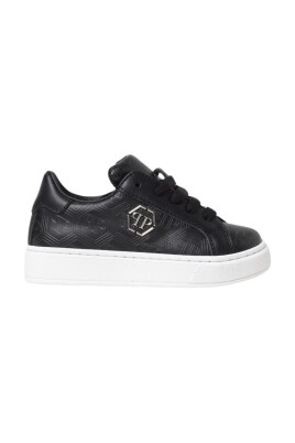 black-embossed-kids-sneakers