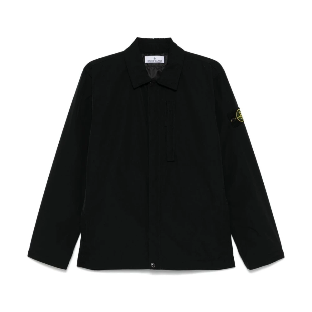 Stone Island Stijlvolle Parka Jas voor Mannen Black Heren