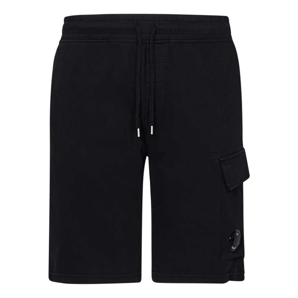 C.P. Company Zwarte Bermuda Shorts met Elastische Taille Black Heren