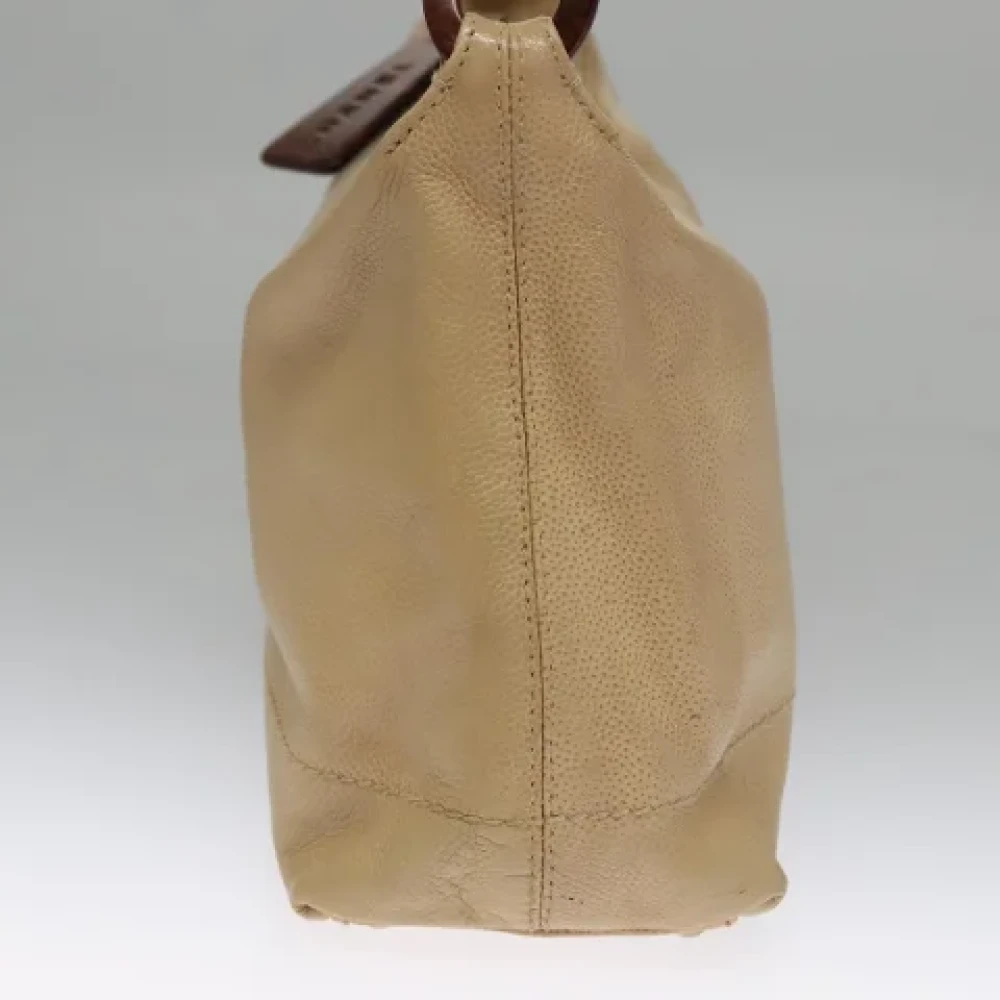 Chanel Vintage Pre-owned Leather chanel-bags Beige Dames