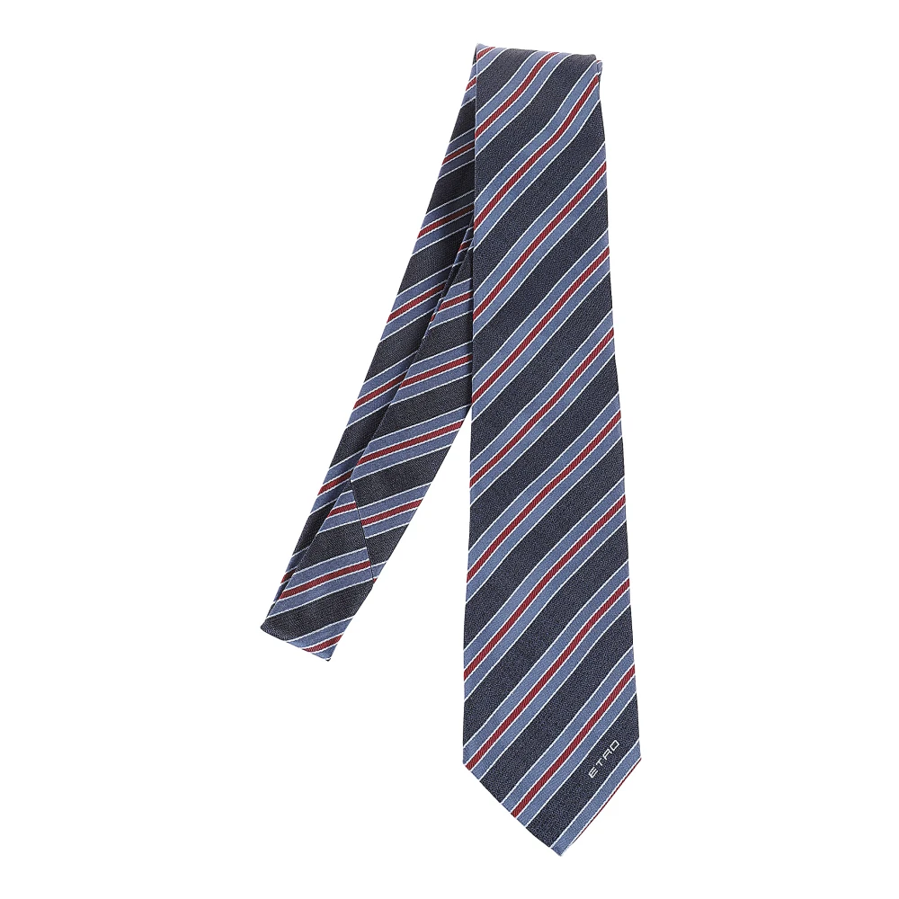 ETRO Elegante Zijden Stropdas voor Heren Blue Heren