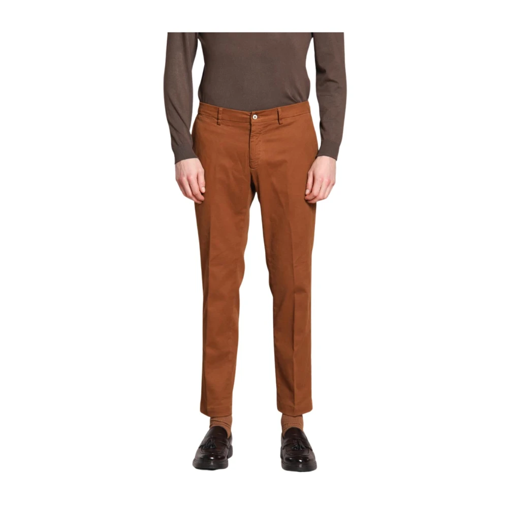 Mason's Men's Brown Chinos, 2XL, Stretch Gabardine Chino Trousers In