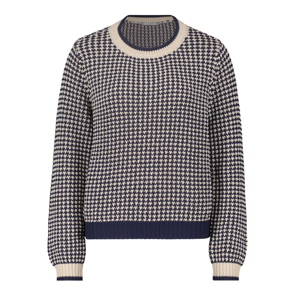 Betty & Co Gestreepte Lurex Gebreide Trui Multicolor Dames