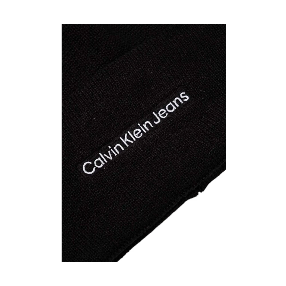 Calvin Klein Jeans Zwarte Katoenen Hoeden & Mutsen Black Heren