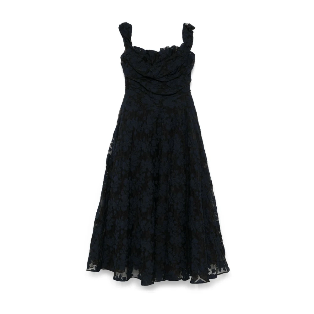 Vivienne Westwood Zwart Jacquard Off-Shoulder Jurk Black Dames