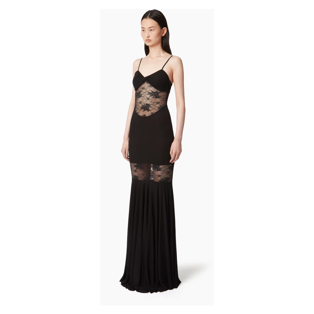 Nina Ricci Meermin Jurk MET Kant Black Dames